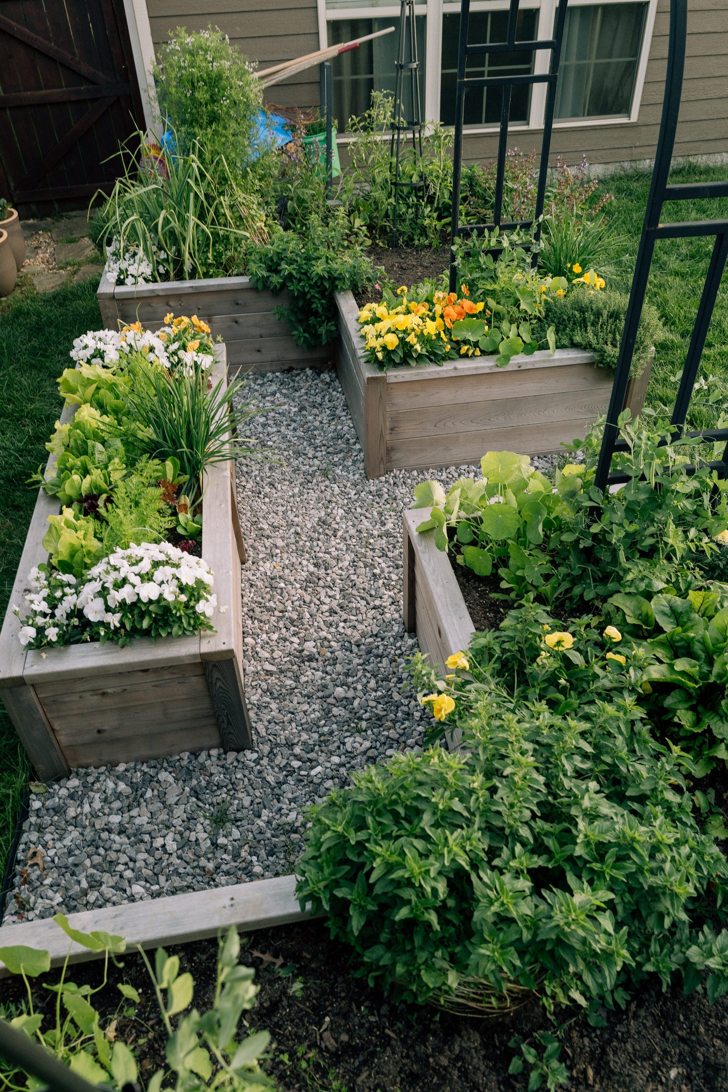 Gardenary L-Shape Cedar Kitchen Garden Raised Bed