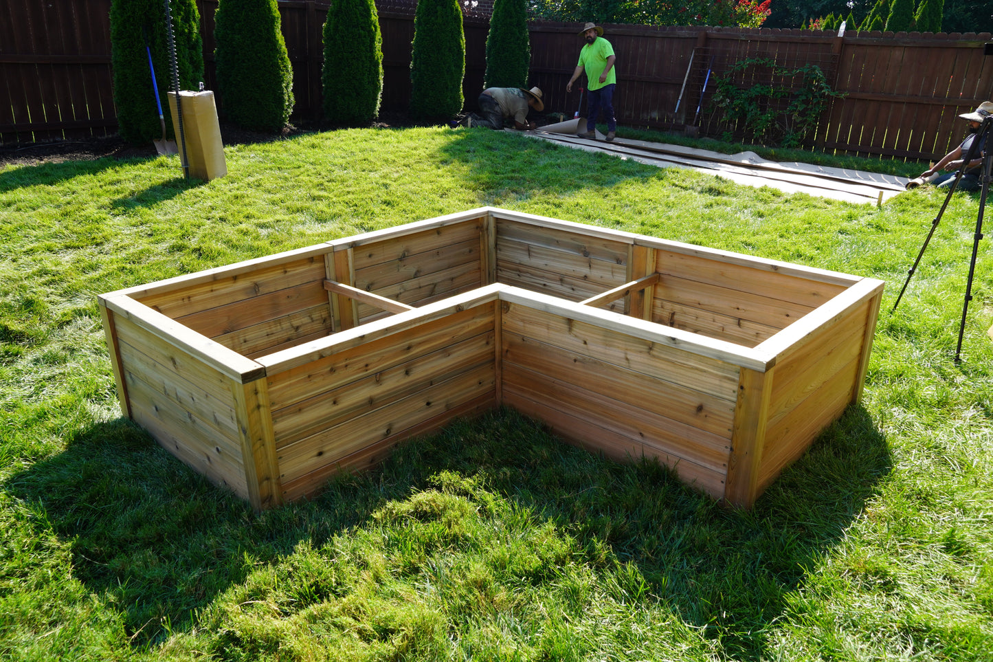 Gardenary L-Shape Cedar Kitchen Garden Raised Bed